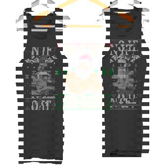 No Lift No Santa Claus Ugly Christmas Gym Workout X-Mas Tank Top - Monsterry
