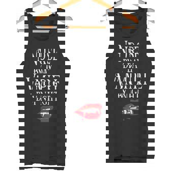 Nurse Vampire Quote Halloween Joke RN LPN CRNA Tank Top - Monsterry