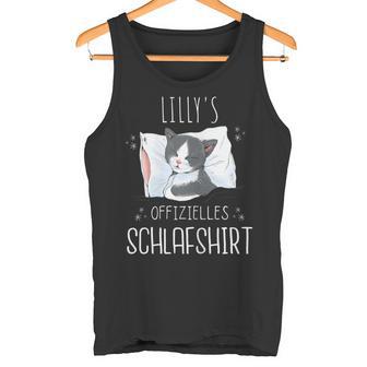 Official Cat Sleep Personalised Name Lilly Tank Top - Geschenkecke