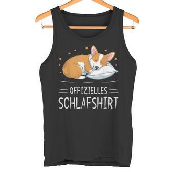 Official Sleep Corgi Dog Sleeping Chilling Dog Tank Top - Geschenkecke