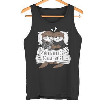 Official Sleep Cute Otter Couple Sleep Tank Top - Geschenkecke