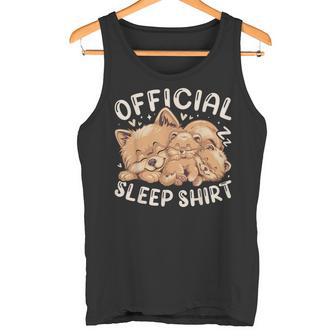 Official Sleep Pomeranian Dog With Puppy Tank Top - Geschenkecke