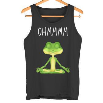 Ohmmmm With Saying Frog Meditation S Tank Top - Geschenkecke