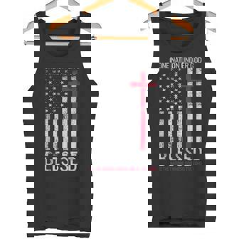 One Nation Under God Jesus Blessed American Flag 4th Of July Tank Top - Monsterry