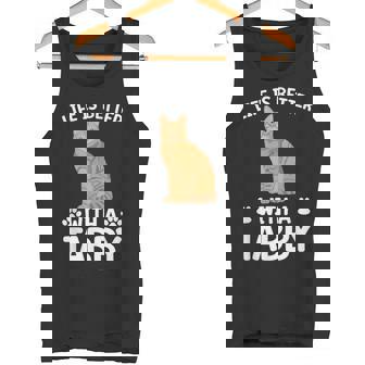 With An Orange Tabby Cat Lover Orange Tabby Cat Owner Tank Top - Monsterry
