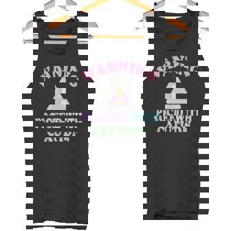Panneau D'avertissement Kawaii Gothique Mignon Proceed With Caution Débardeur e - Cadeauxyz