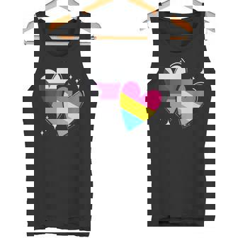 Panromantic Demisexual Flag Heart Apparel Celebrate Your Tank Top Tank Top - Monsterry