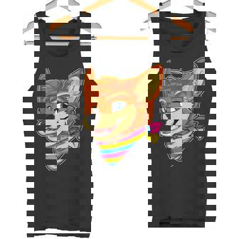Pansexual Fursona Furry Fox Gay Rights Pride Week Tank Top - Monsterry