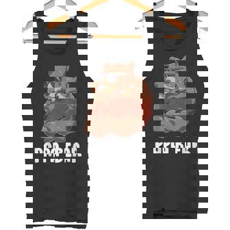 Papa Bear Papa Of Twins Siblings Daughter Son Papa Bear Tank Top - Monsterry