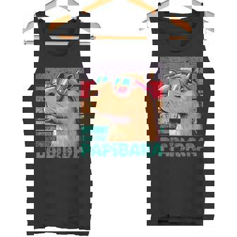 Papibara Día Del Padre Mejor Papá Capibara Camiseta sin mangas - Regaloses