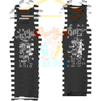 Party In The USA Hot Dog Fireworks American Flag 4th Of July Tank Top - Monsterry