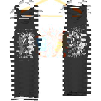 Patriotic Hot Dog American Flag USA 4th Of July Fourth Tank Top - Monsterry