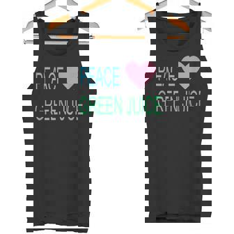 Peace Green Juice For Juicing Addicts Tank Top - Monsterry