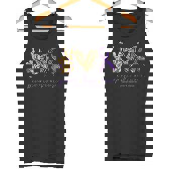 Peace Love Cure Alzheimer's Awareness Tank Top Tank Top - Monsterry