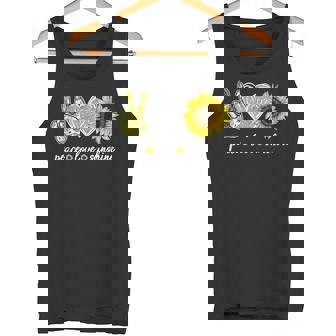 Peace Love Tournesol Hippie Amoureux De Tournesol Débardeur e - Cadeauxyz
