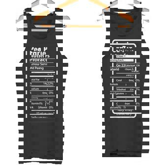 Pecan Pie Nutrition Facts For Thanksgiving Christmas Tank Top - Monsterry