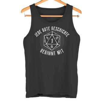 Pen Paper Fantasy Roles D20 Slogan Tank Top - Geschenkecke