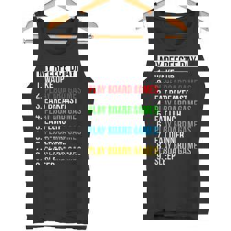 My Perfect Day Playing Board Games Board Game Lover Tank Top - Monsterry