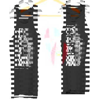 Peruvian And Dominican Mix DNA Flag Heritage Tank Top - Monsterry