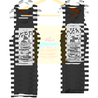 Piece Of Cake Outfit -Adults Kids Small Modern City Cartoon Lightweight Classic Fit Crew Neck Short Sleeve Tank Top - Monsterry