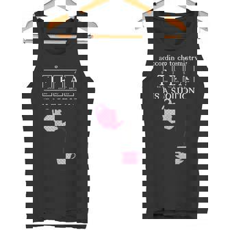 Pink Teapot And Cup TEA Chemistry Solution Tank Top - Monsterry