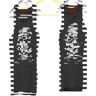 Pirate Costume Pirate Flag Skull Captain Pirate Tank Top - Monsterry