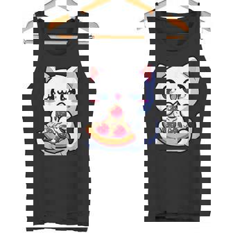 Pizza Cat Kawaii Anime Cute Japanese Kawaii Adorable Neko Tank Top - Monsterry