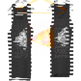Pizza Slice Valentines Couples Matching Pajamas For Her Tank Top - Monsterry
