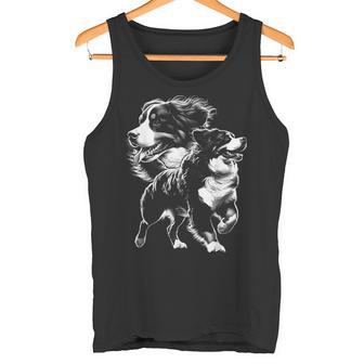 Playful Bernese Mountain Dog In Cool Drawing Style Tank Top - Geschenkecke