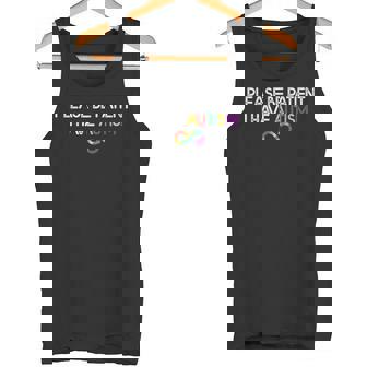 Please Be Patient I Have Autism Shirt Autism Infinity Symbol Tank Top - Monsterry