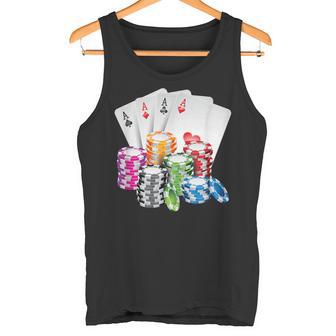 Poker Gambling Game Cards Chips Casino Poker Tank Top - Geschenkecke