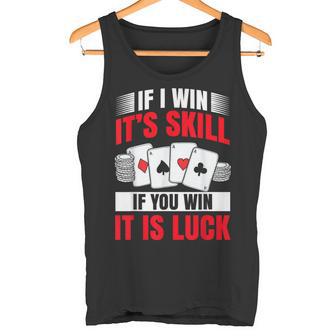 Poker Costume For In Texas Poker Player Tank Top - Geschenkecke