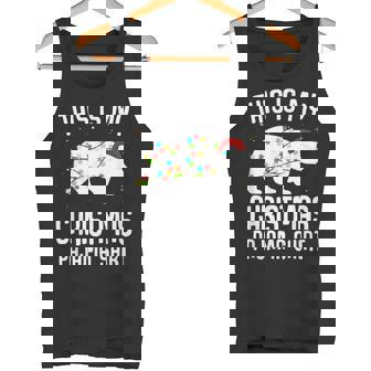Polar Bear Christmas Pajama Santa Bear Lover Tank Top - Monsterry