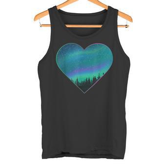 Polar Lights Heart Northern Lights Aurora Borealis Tank Top - Geschenkecke