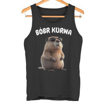 Polish Beaver Saying Bober Kurwa Yes Pierdole Bobr Tank Top - Geschenkecke