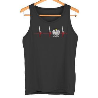 Polska Eagle Pole Heartbeat Ecg Pulse Polish Pride Tank Top - Geschenkecke