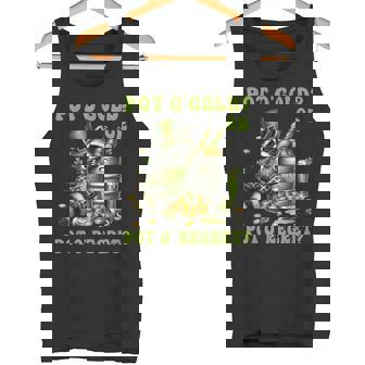 Pot O'Gold Or Pot O' Regret St Patrick's Day Raccoon Beer Tank Top - Monsterry