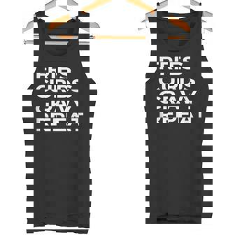 Poutine Fries Curds Gravy Repeat Shirt Tank Top - Monsterry