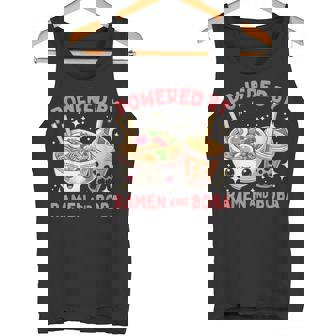 Powered By Ramen And Boba Ramen Boba Bubble Tea Tank Top - Monsterry