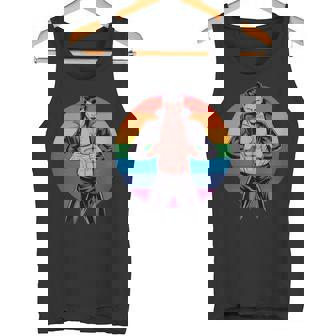 Pride Vampire Dracula Muscle Daddy Gay Pride LGBT Halloween Tank Top - Monsterry