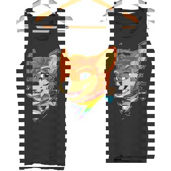 Progress Pride Fursona Furry Fox Gay Rights Pride Week Tank Top - Monsterry