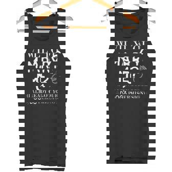 Proposal For Men Will You Marry Me Dog Lover T-Shirt Tank Top - Monsterry