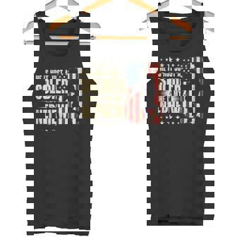 Proud Army Aunt Uncle Military My Nephew Is A Soldier Hero Tank Top - Monsterry