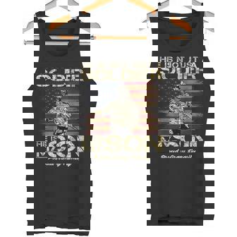 Proud Army Family He Is Not Just A Soldier He Is My Son Tank Top - Monsterry