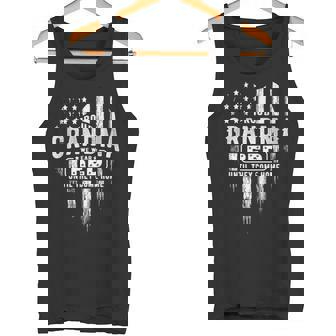 Proud Grandma Red Friday American Flag Heart Military Family Premium Tank Top - Monsterry