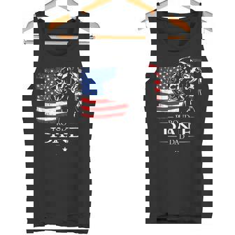 Proud Great Dane Dad American Flag Patriotic Giant Dog Tank Top - Monsterry