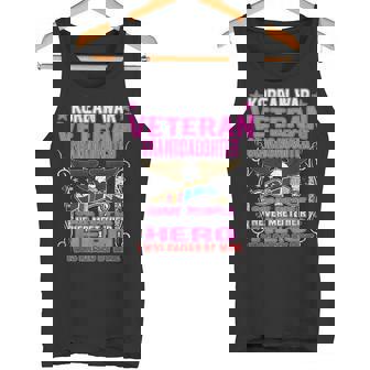 Proud Korean War Veteran Granddaughter Military Family Tank Top - Monsterry