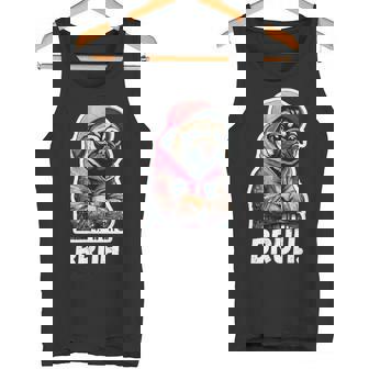 Pug Says Bruh Moody Cool Pug Dog Pugs Lover Tank Top - Monsterry