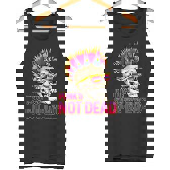 Punk's Not Dead Rock Retro Rocker Skull Punk Rock Sin Mangas Camiseta sin mangas - Regaloses