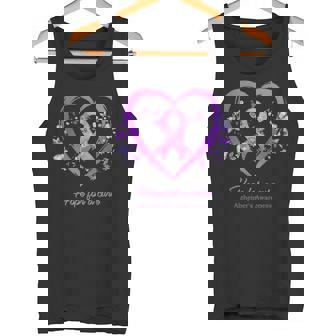 Purple Heart Butterfly Hope For A Cure Alzheimer's Awareness Tank Top - Monsterry
